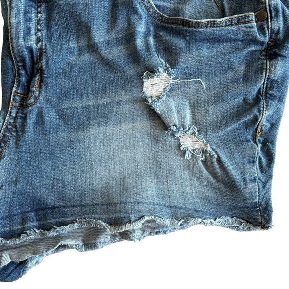 TORRID Distressed Cut Offs Denim Jean Shorts Stretch Size 24 - Picture 3 of 6